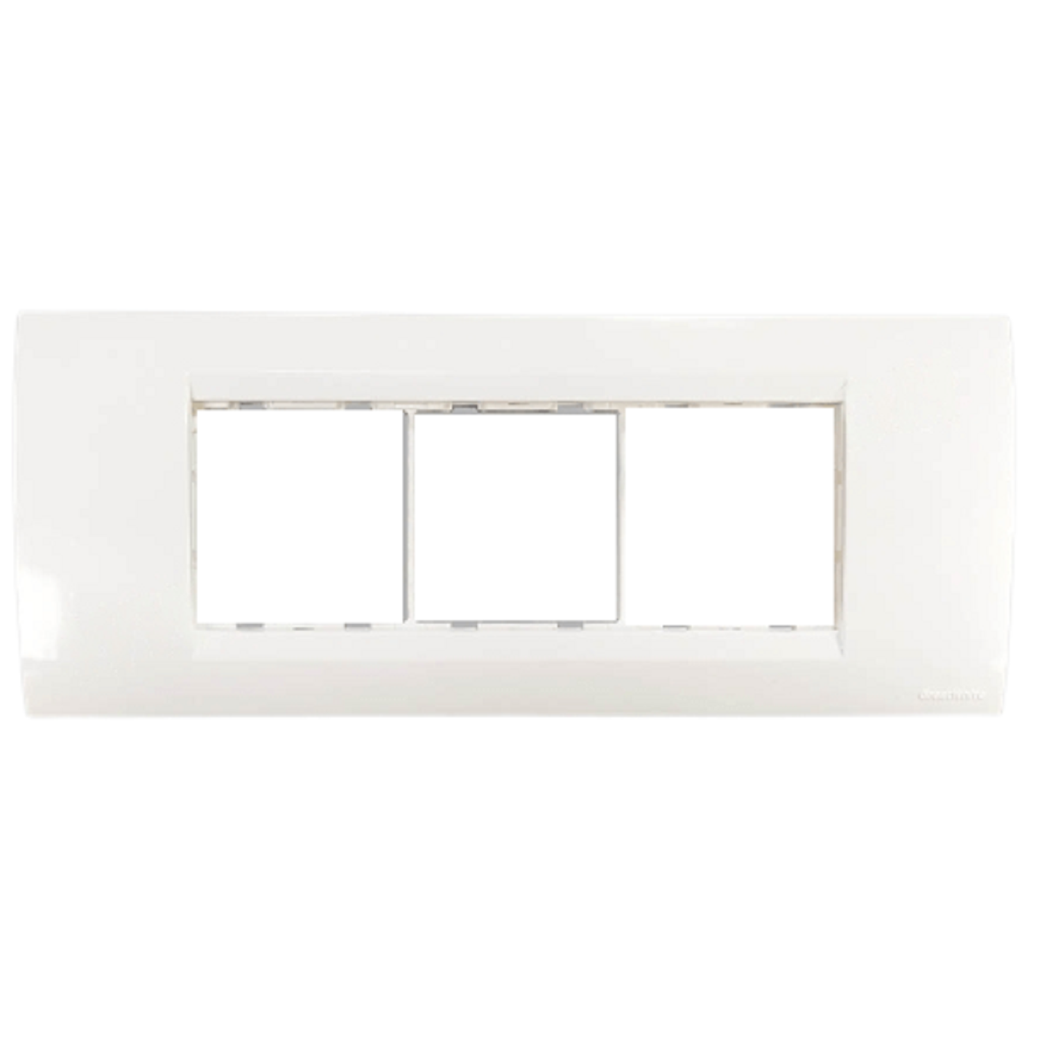 GreatWhite Fiana 6 Module Cover Plate with Base Frame - White